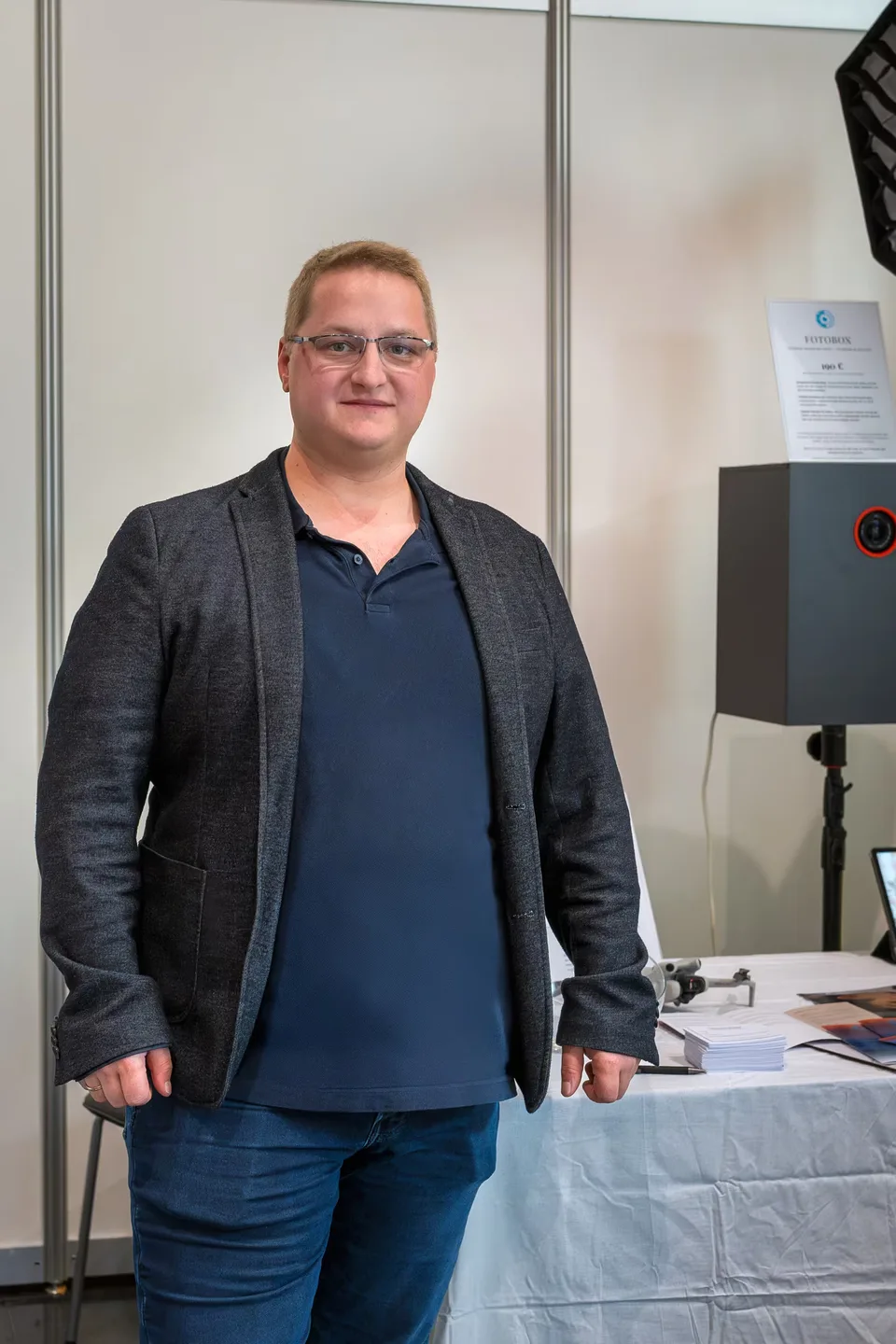 Mark Tietz am eigenen Messestand — Hochzeitsmesse Leutkirch 2026