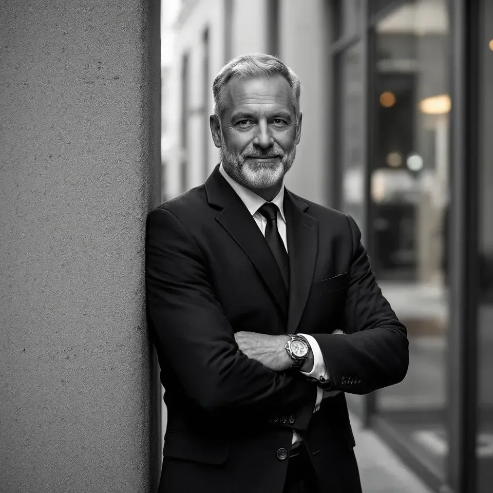 Schwarz-Weiß Business Portrait klassisch - Corporate Fotograf