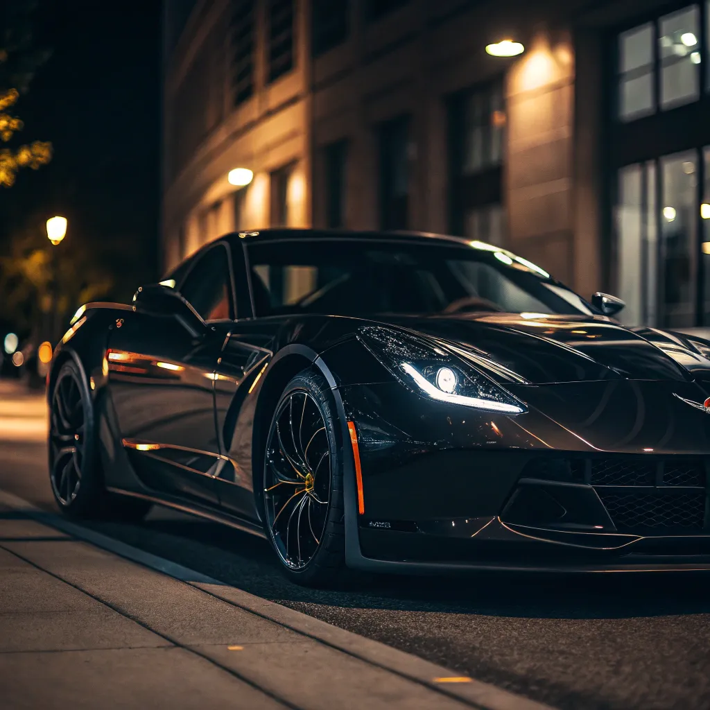 Sportwagen bei Nacht